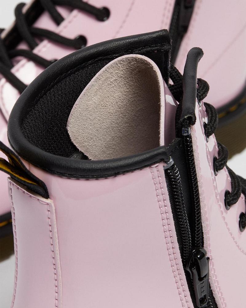 Pink Kids' Dr Martens Youth 1460 Patent Leather Lace Up Boots | CA 712EBC